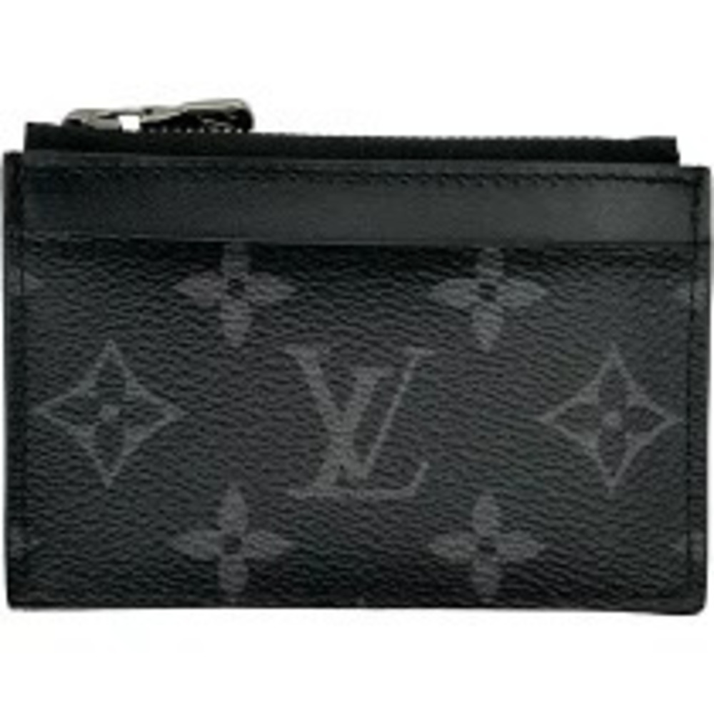 Louis Vuitton Compact Coin Card Monogram Eclipse Black Case